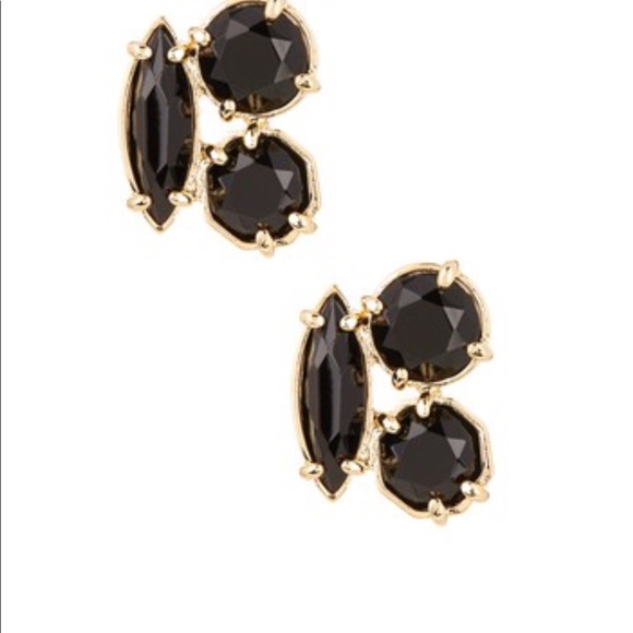 kate spade Jewelry - KATE SPADE BLACK CRYSTAL CLUSTER STUD EARRINGS